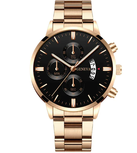 Men's Classic Triple Dial Quartz Watch