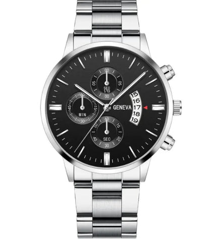 Men's Classic Triple Dial Quartz Watch