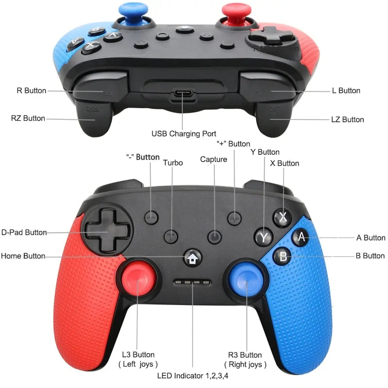 Bluetooth Wireless Game Controller for Nintendo Switch NS Console and Android/PC