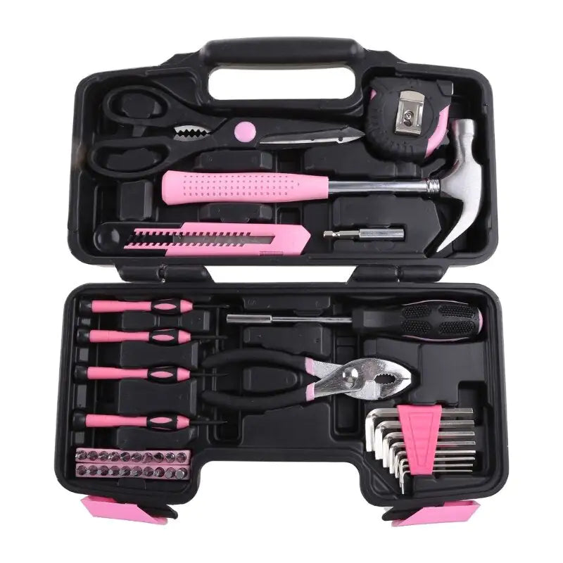 Pink 39-Piece Home Repair Tool Kit