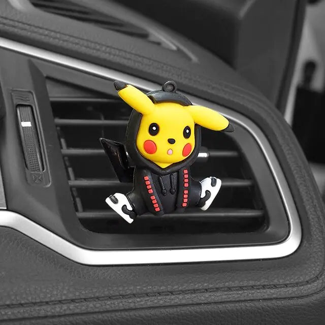 Pokemon Pikachu Car Aromatherapy Clip Cute Anime Doll Car