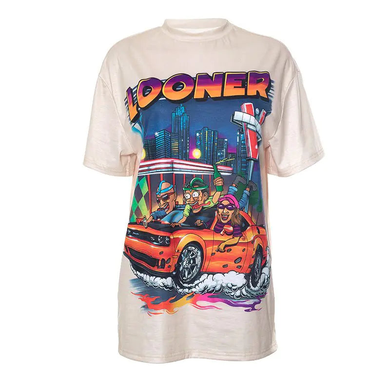 Looner Graphic Oversized Band Tee